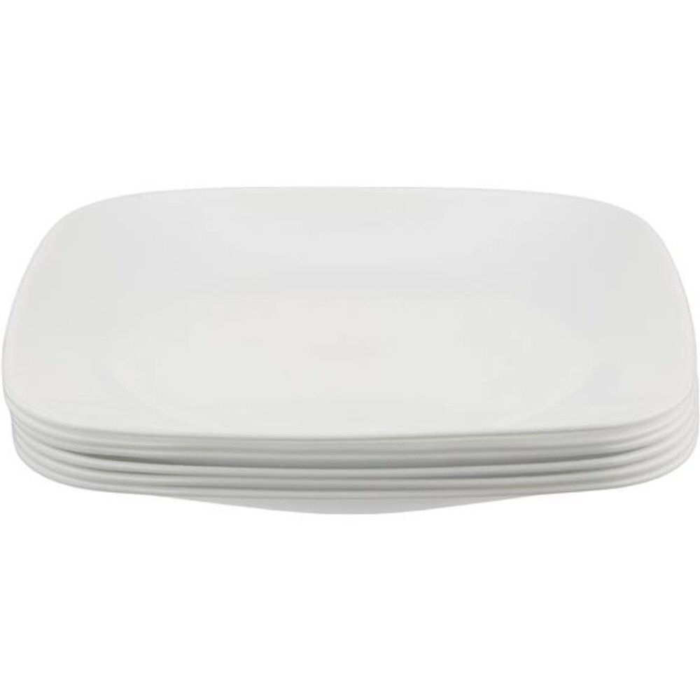 6-Piece Salad Plates Set, Triple Layer Glass and Chip Resistant, Lightweight